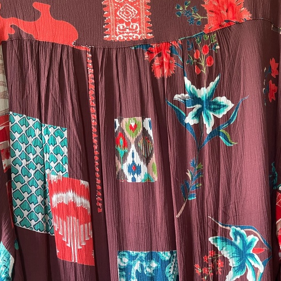 NWT! Tolani Collection Large Joy Floral Button Down 3/4 Cuff Sleeve Boho Flowy - Picture 10 of 12